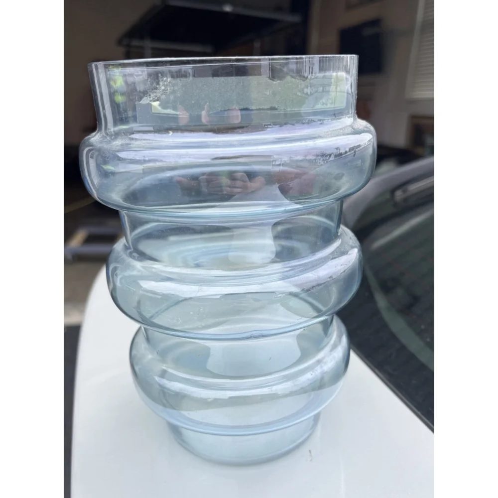 Art Deco Blown Glass From The 30s Depression Glass Spool Vase- George Sakier?